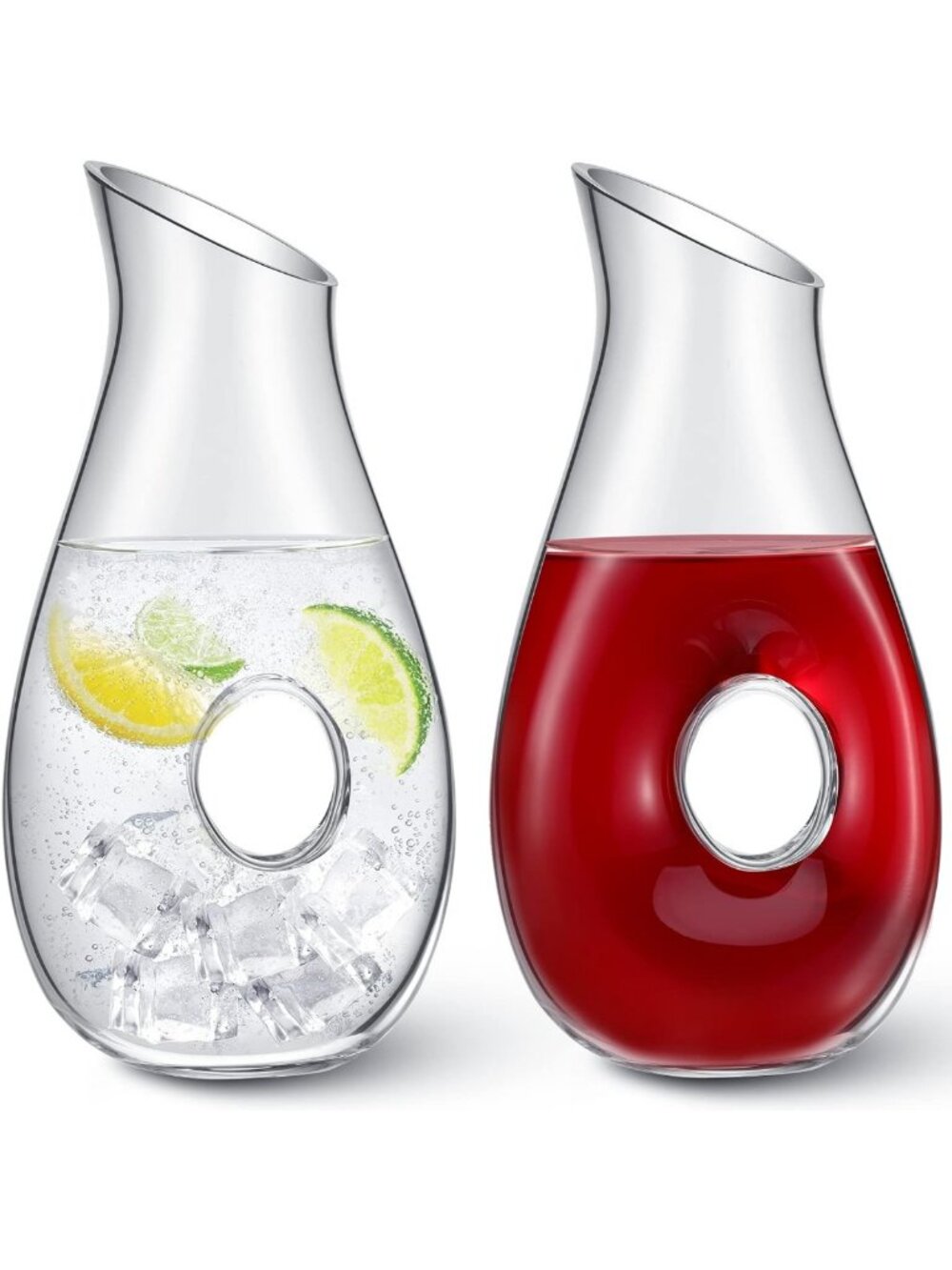 Elegant Clear Glass Wine Decanter Set - 48 oz Carafe, Perfect for Entertaining